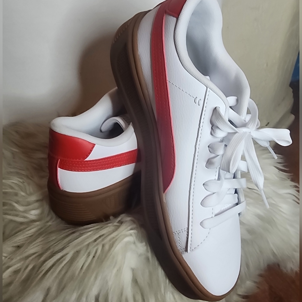 Puma Smash Stripe Platform Sneakers 10 NEW